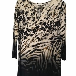 Susan Graver Animal Print Liquid Knit Tunic